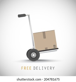 Hand truck with free delivery box