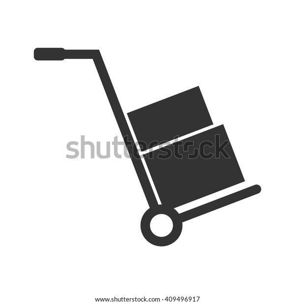 Hand Truck Icon Stock Vector (Royalty Free) 409496917 Shutterstock