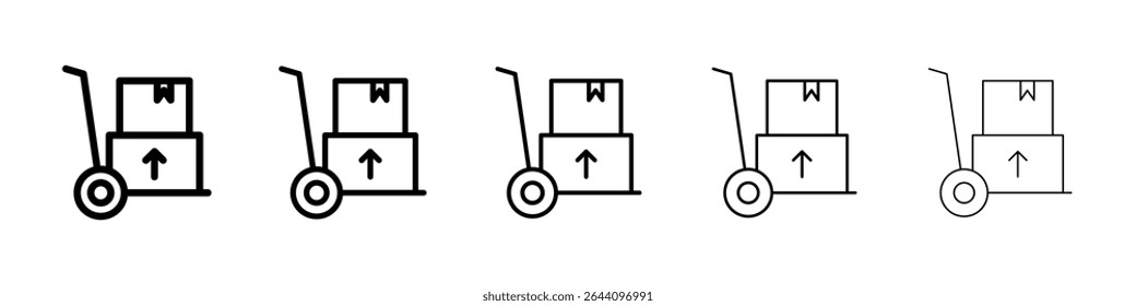Conceito de ícone de caminhão de mão. design gráfico, logotipo, Web, UI.