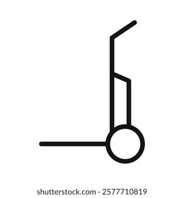 Hand truck icon Flat simple outline