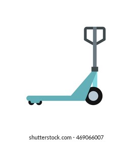 Hand truck icon in flat style isolated on white background. Transport symbol