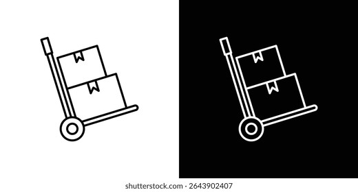 Ícone de caminhão mão Vetor gráfico definido para design de interface do usuário