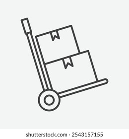 Conjunto de ícones de caminhão de mão. ilustração vetorial.