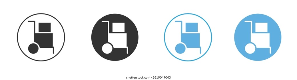 Ícone de caminhão de mão simples ícone de vetor plano pacote
