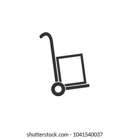 Hand truck icon, trolley icon. Vector illustration.