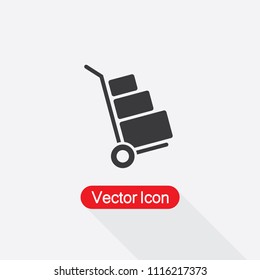 Hand Truck Icon Vector Illustration Eps10