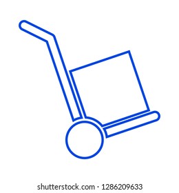 Hand truck icon. Vector illustration