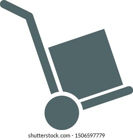 Hand truck icon. Vector illustration