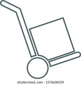 Hand truck icon. Vector illustration