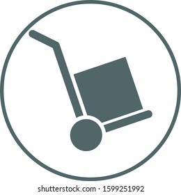 Hand truck icon. Vector illustration