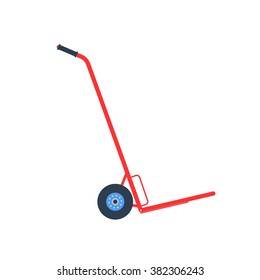  hand truck icon vector illustration isolated on white background. Flat style