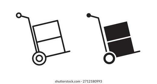 Hand-LKW-Symbol in Vektor. Logotyp