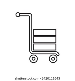 Diseño de símbolo vectorial de icono de camión manual