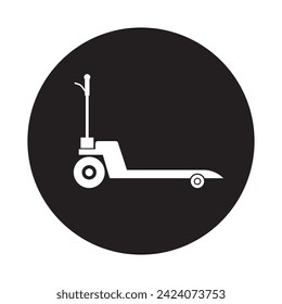 Hand truck icon vector symbol design