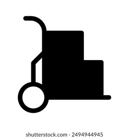 Hand Truck Icon Vector Symbol Design Illustration