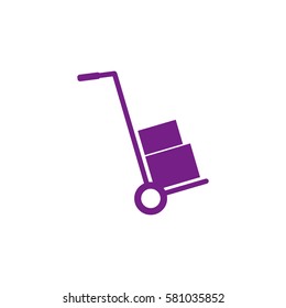 hand truck icon. Violet icon