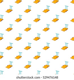 Hand truck pattern. Cartoon illustration of hand truck vector pattern for web