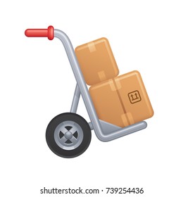 Hand Truck -  of the Realistic Icons Collection . A professional, realistic, pixel aligned icon.