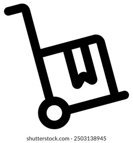hand truck trolley icon in the world of logistics context for web, apps, etc.