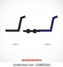 hand truck vector icon 10 eps