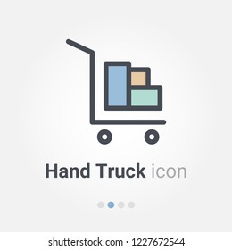 hand truck vector icon