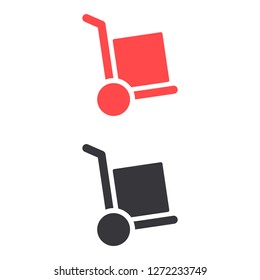 Hand truck Vector icon