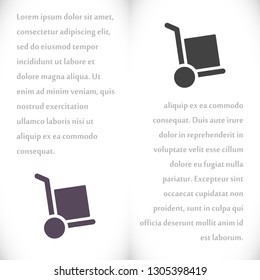 Hand truck Vector icon
