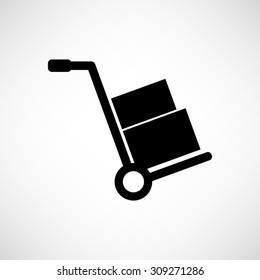 Hand Truck  - Vector Icon