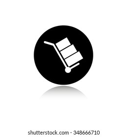 Hand truck - vector icon