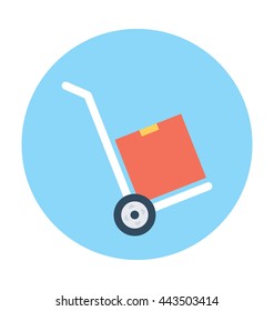 Hand Truck Vector Icon