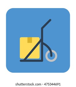 Hand Truck Vector Icon