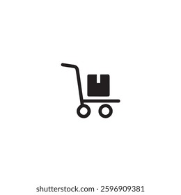 Hand truck vector icon image