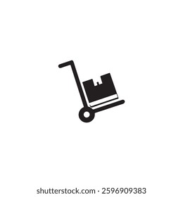Hand truck vector icon image