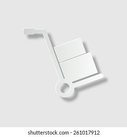 Hand truck - vector icon with shadow