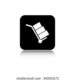 Hand truck - vector icon  with shadow