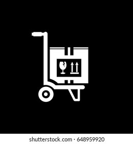 Hand truck. Vector illustration.