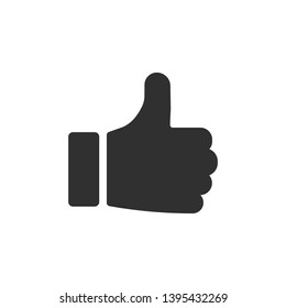 Hand trumb up icon isolated on white background. Vector illustration. Eps 10.