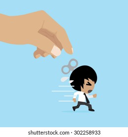 hand try to catch businessman