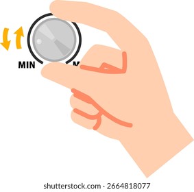 Giro manual do mostrador de ajuste