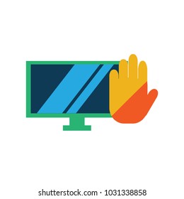 Hand Tv Logo Icon Design