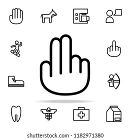 hand with two fingers icon. web icons universal set for web and mobile