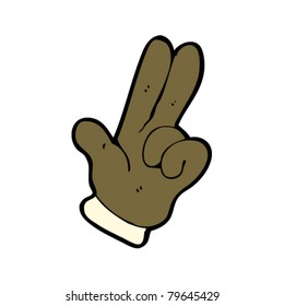 hand with two fingers pointing cartoon hand with two fingers pointing cartoon