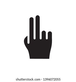 hand two icon symbol sign, vector eps 10