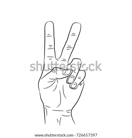 hand, two thumbs up, greeting, gesture, on white background