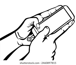 hand typing a message on a smartphone