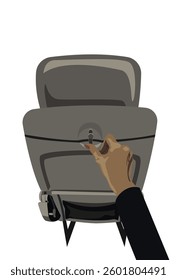 Hand unlocking plane tray table.