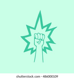 Hand Up. Success. Vector illustration