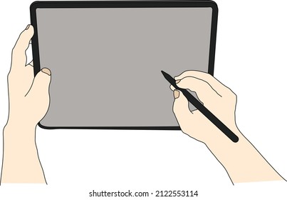 Illustrationsstreifen für Handverwender 