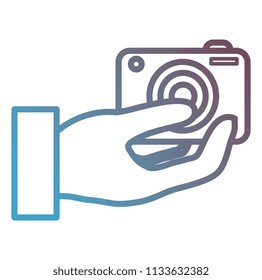 hand user with camera photographic