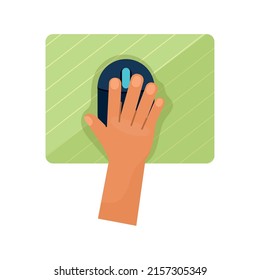 hand using mouse device isolated icon
